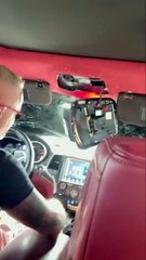 Speeding Car's Hood Flies Open and Shatters Windshield