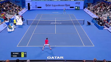 Alcaraz holds off Nardi fightback in Qatar