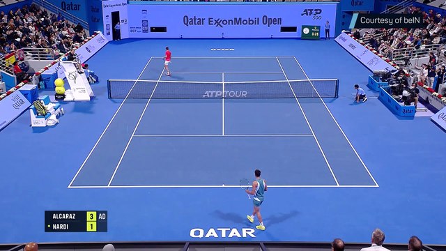 Alcaraz holds off Nardi fightback in Qatar