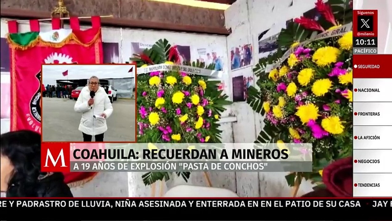 En Coahuila, recuerdan a mineros fallecidos en 'Pasta de Conchos' a 19 años de la tragedia