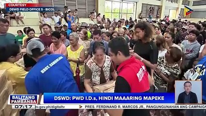 DSWD: PWD I.D.s, hindi maaaring mapeke