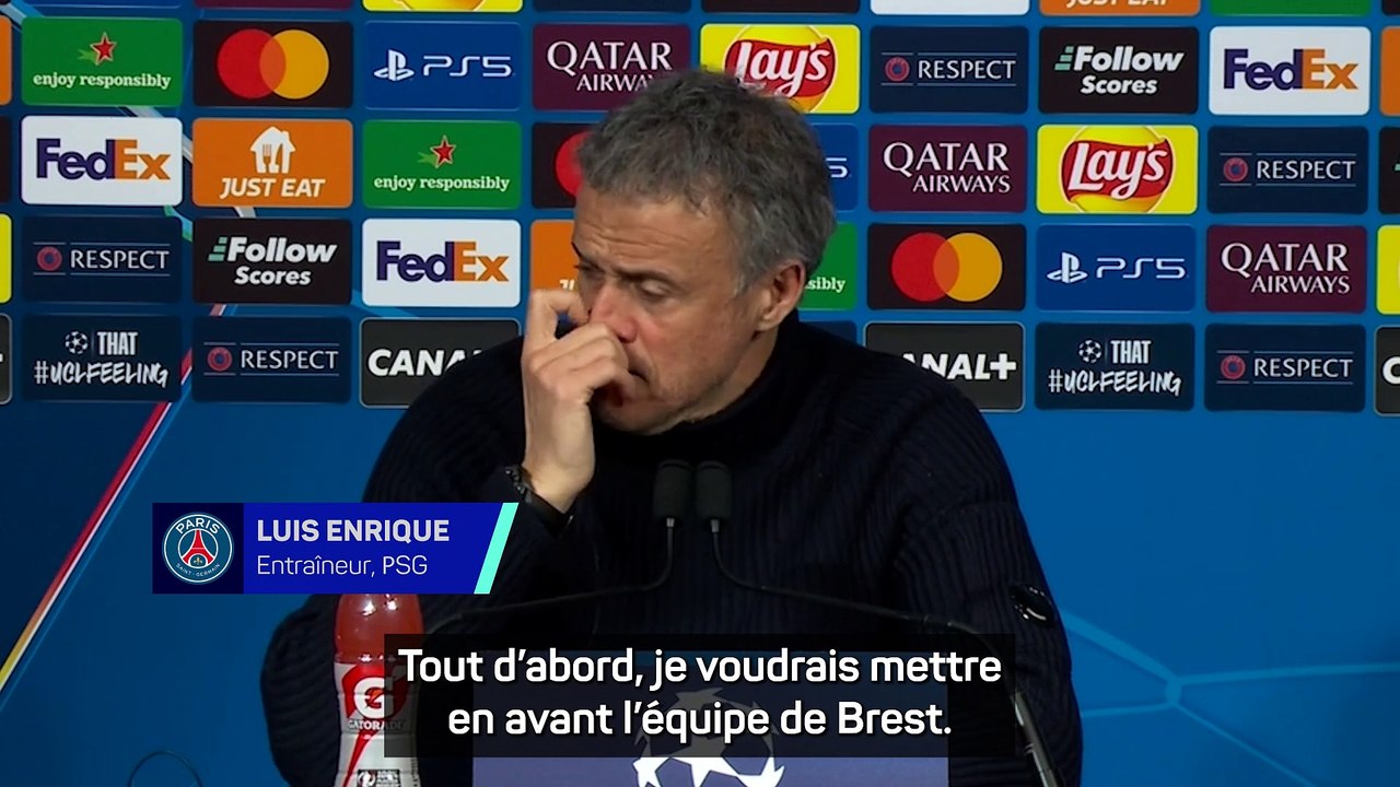 PSG - Luis Enrique : "Nous avons joué avec respect face à l'une des meilleures équipes de France"
