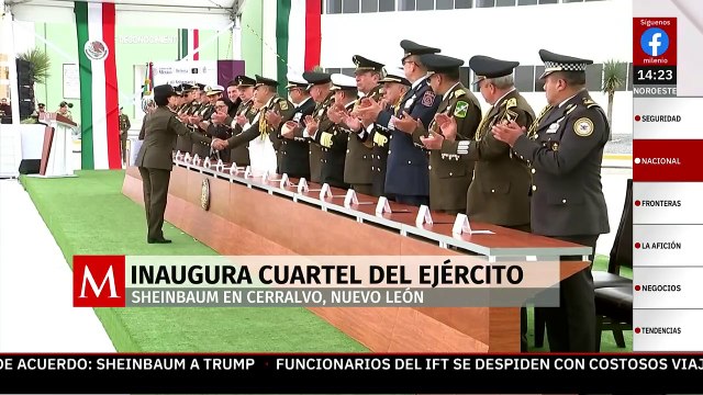Claudia Sheinbaum inaugura cuartel de la Sedena en Cerralvo, Nuevo León