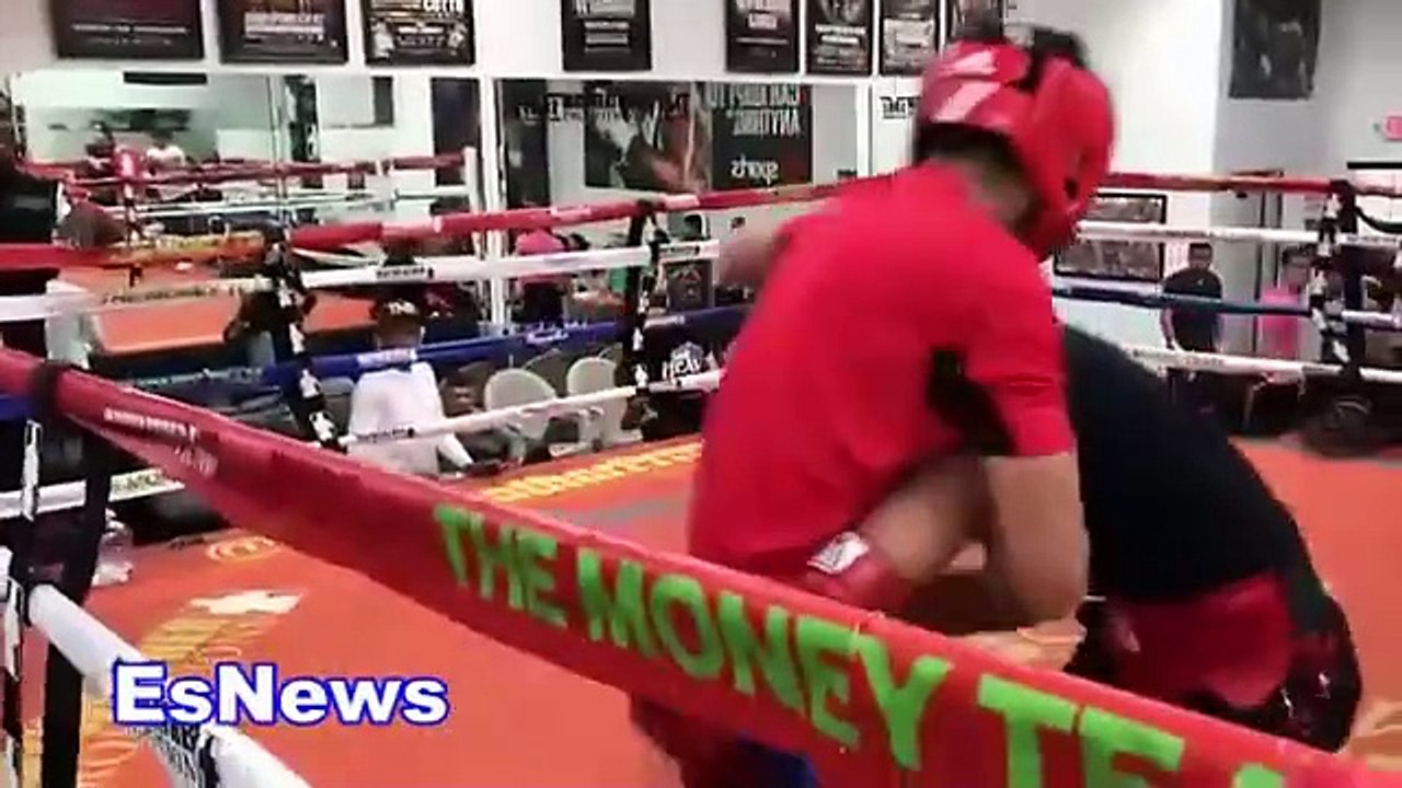 Rolly Rolando Romero Sparring Ryan Garcia At Mayweather Boxing Club  - EsNews Boxing
