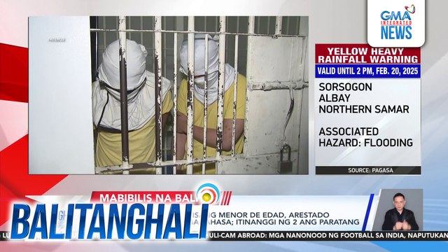 3 lalaki kabilang ang isang menor de edad, arestado dahil umano sa panggagahasa; itinanggi ng 2 ang paratang | Balitanghali