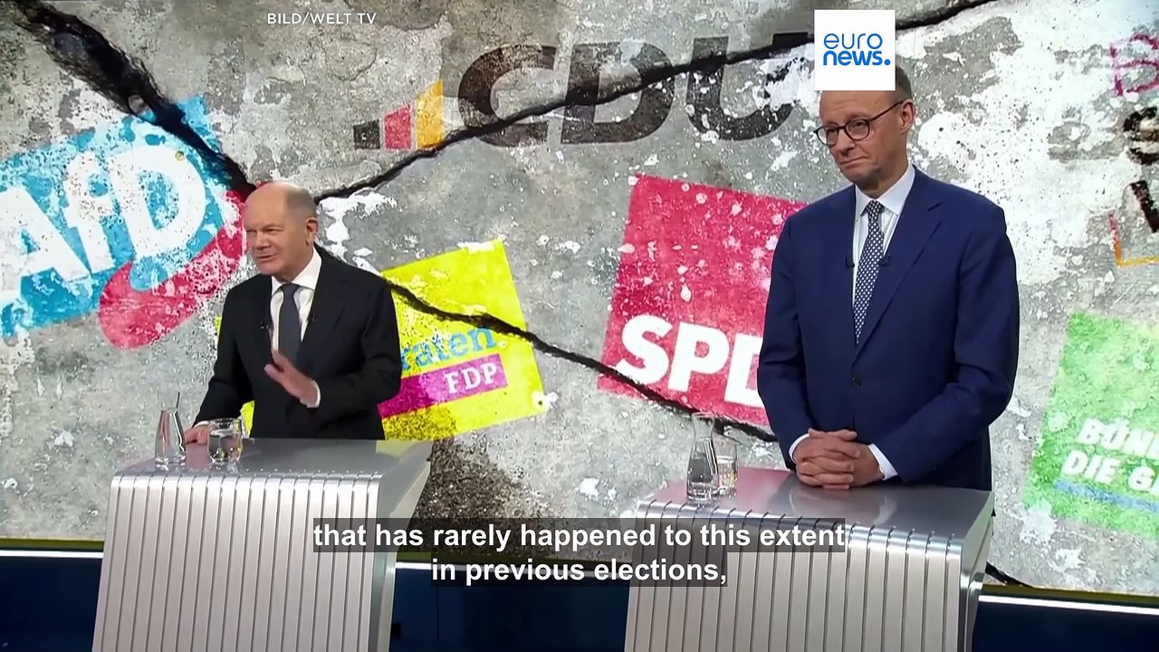 Olaf Scholz and Friedrich Merz face off in final debate ahead of German election