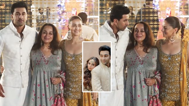 Ranbir Kapoor & Alia Bhatt Attend Cousin Aadar Jain & Alekha Advani's Mehndi Celebrations
