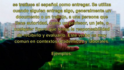 Phrasal Verbs - Hand In