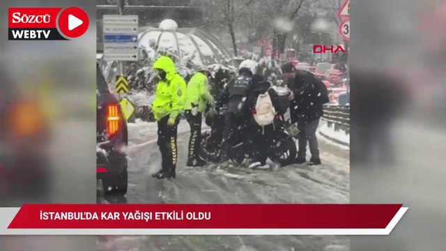 İstanbul'da kar yağışı etkili oldu