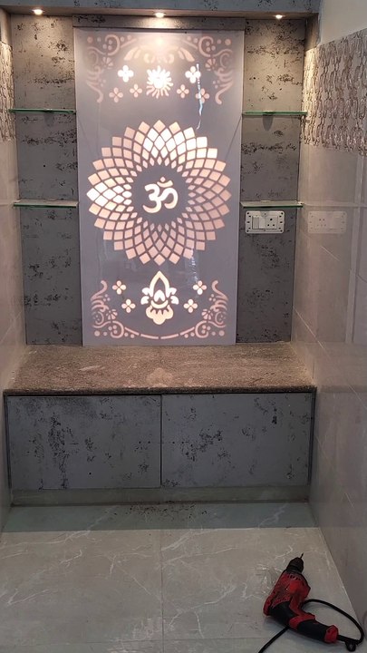 pooja  room interiors by interior studio