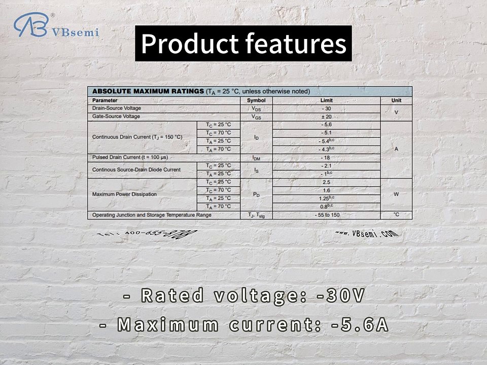 ST3007SRG-VB is a SOT23 package P-Channel field effect MOS tube