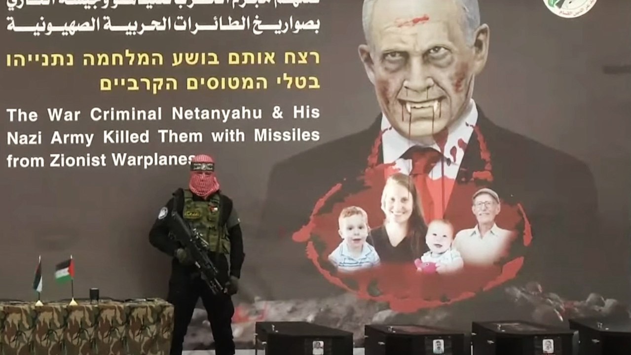 NO USAR |Hamás entrega los cadáveres de cuatro rehenes israelíes