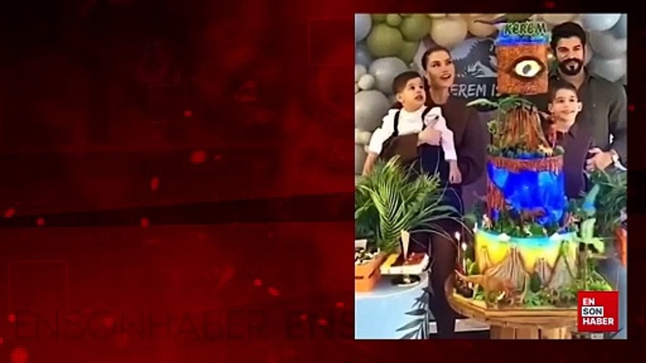 Burak Özçivit ile Fahriye Evcen küçük oğulları Kerem için doğum günü partisi düzenledi