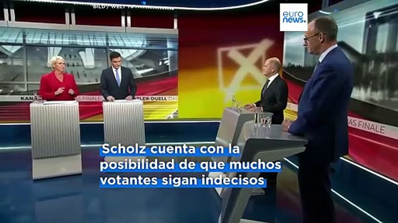 Olaf Scholz y Friedrich Merz se enfrentan en el debate final antes de las elecciones alemanas