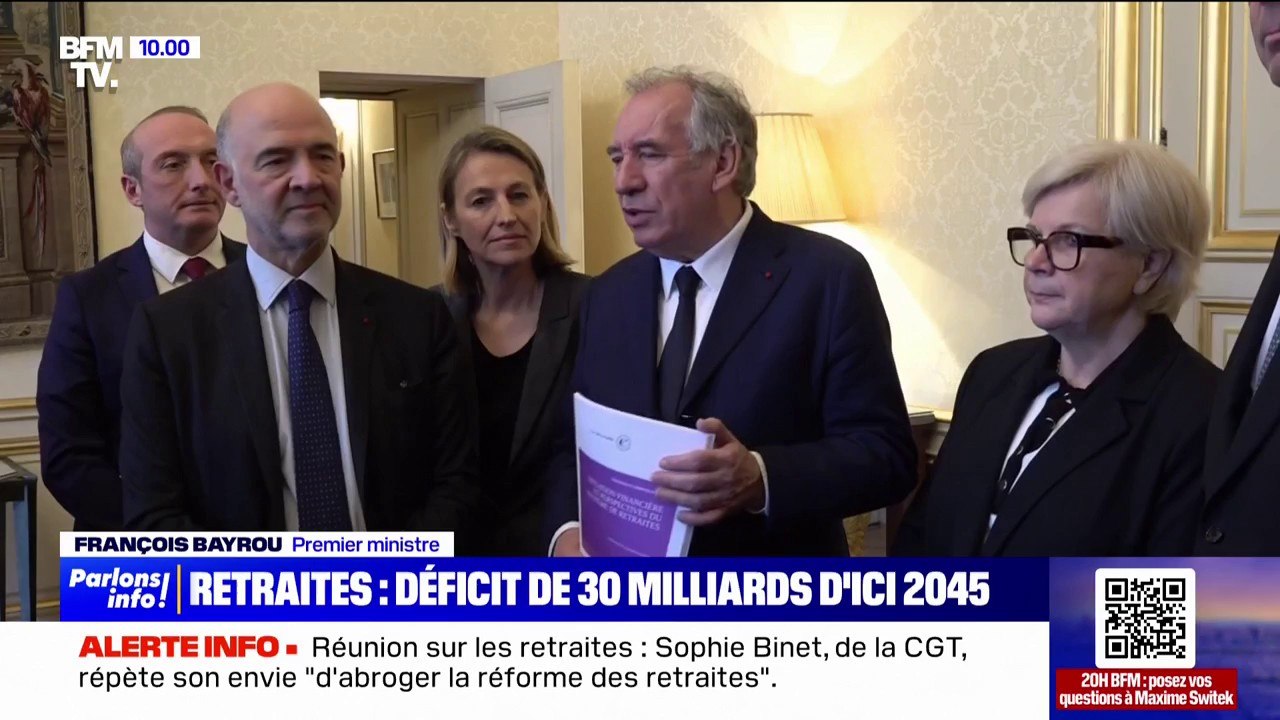 Retraites: François Bayrou qualifie le rapport de la Cour des comptes de "vérité établie, la plus indiscutable possible"