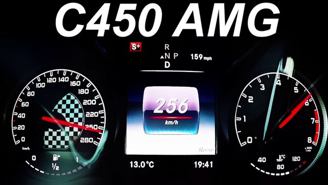 Mercedes C450 AMG Acceleration 0-255 Onboard V6 Biturbo Sound POV W205 C43 AMG