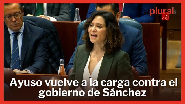 Ayuso vuelve a la carga contra el gobierno de Sánchez y los medios de comunicación