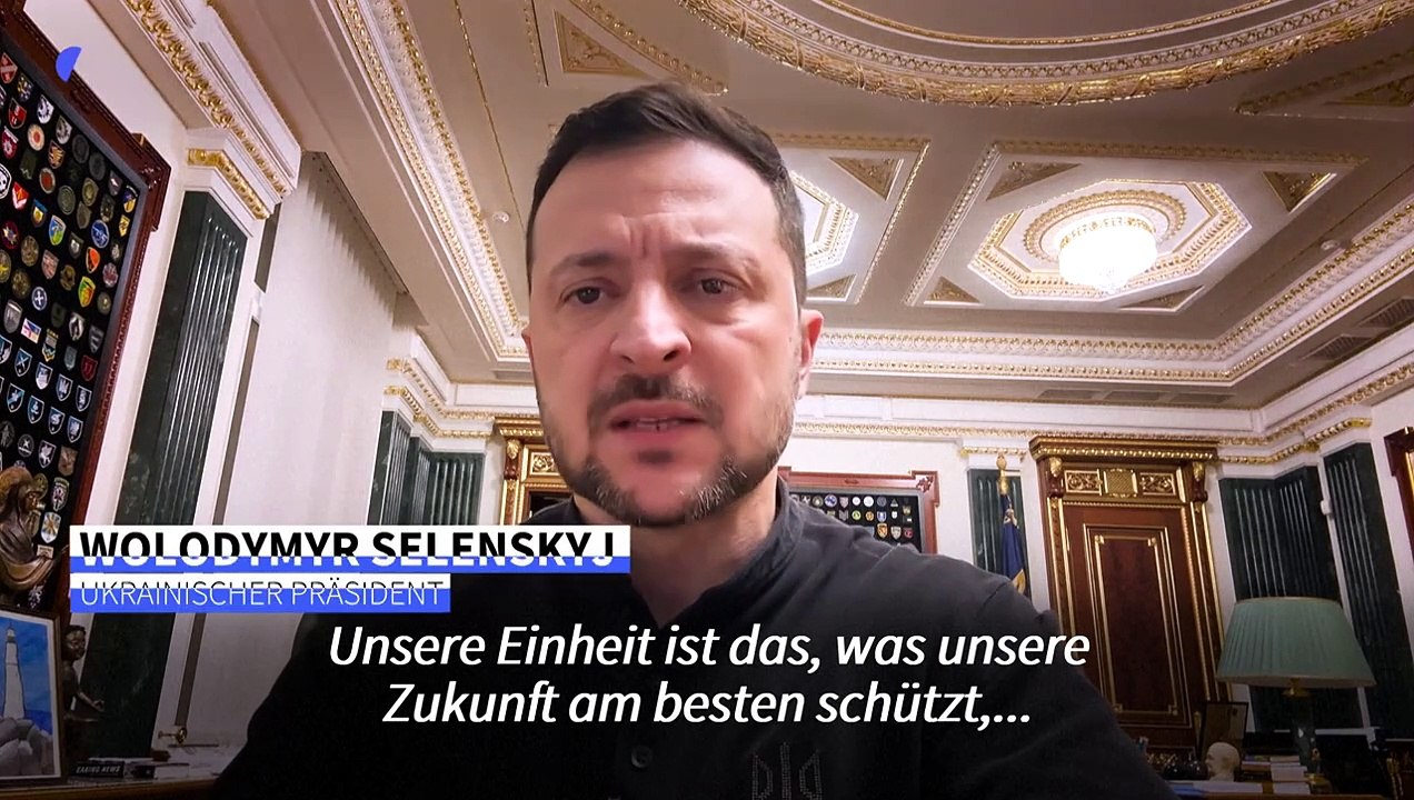 Selenskyj ruft zur Einheit gegen Putin auf