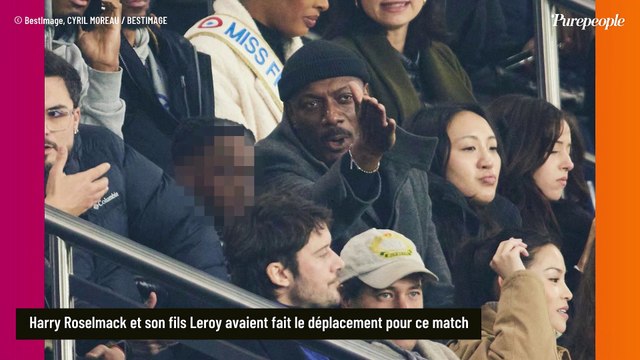 Julien Clerc et son fils Léonard (16 ans) entourés d’une pléiade de vedettes pour la démonstration du PSG en Ligue des champions