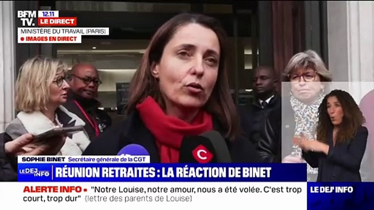 Retraites: "La Cour des comptes offre un démenti cinglant aux chiffres farfelus qui avaient été retenus par le Premier ministre", estime Sophie Binet (CGT)