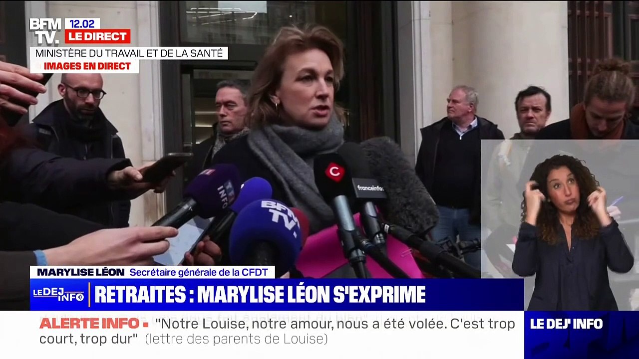 Retraites: "La réforme de 2023, qui nous avait été présentée comme incontournable, ne produit pas les effets attendus", déclare Marylise Léon (CFDT)