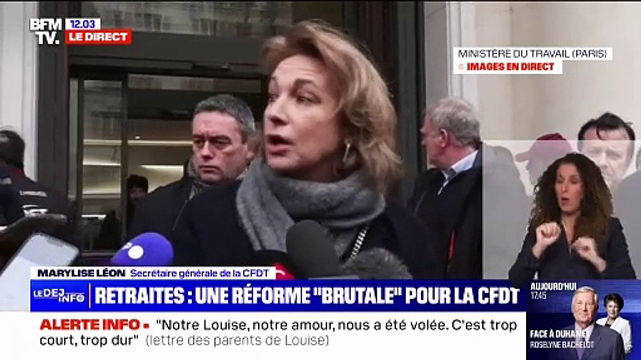 Réforme des retraites: Marylise Léon (CFDT) souhaite "passer aux choses sérieuses", après le rapport de la Cour des comptes