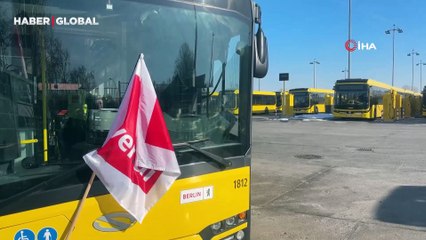 Berlin’de toplu taşımada 48 saatlik grev başladı