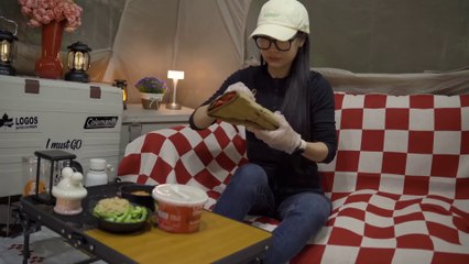 SOLO CAMPING IN HEAVY RAIN☔️ WITH LUXURY TENTㅣRAINY CAMP