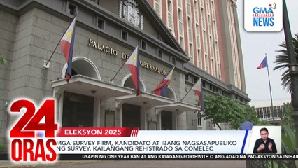 Mga survey firm, kandidato at ibang nagsasapubliko ng survey, kailangang rehistrado sa Comelec | 24 Oras