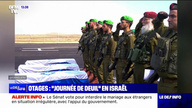 Journée de deuil en Israël après la remise des corps de quatre otages israéliens par le Hamas