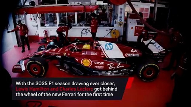 Hamilton and Leclerc take 2025 Ferrari for maiden drive