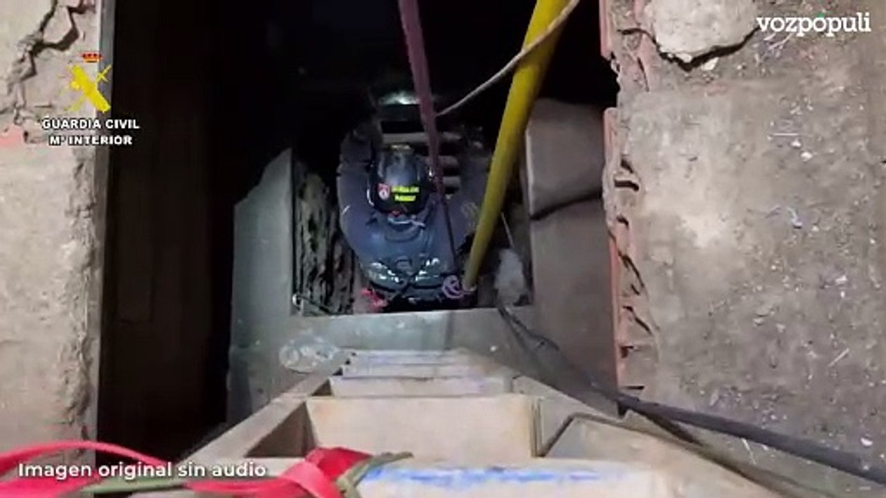 La Guardia Civil accede al 'narcotúnel' entre Ceuta y Marruecos: 50 metros de largo y 12 de profundidad