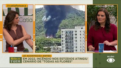 QUE SUSTO! Incêndio afeta cenários de ao menos três produções audiovisuais na Globo | Melhor da Tarde