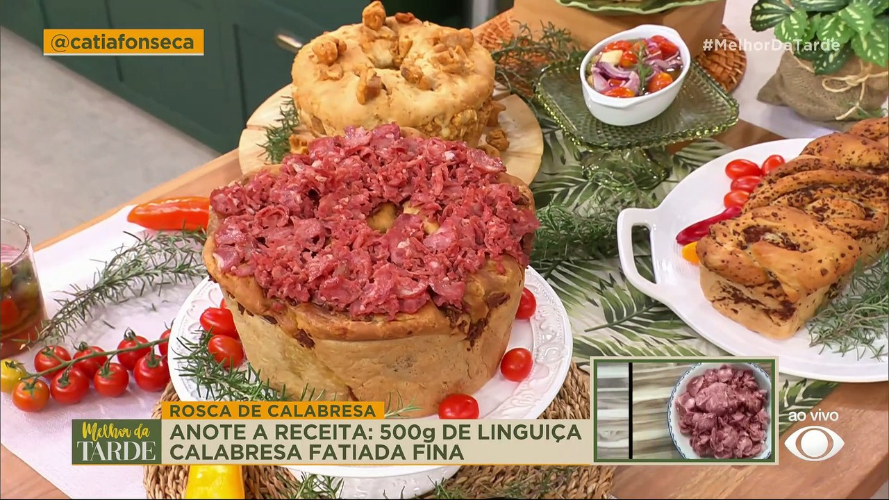 Rosca de calabresa: aprenda receita para o lanche da tarde | Melhor da Tarde