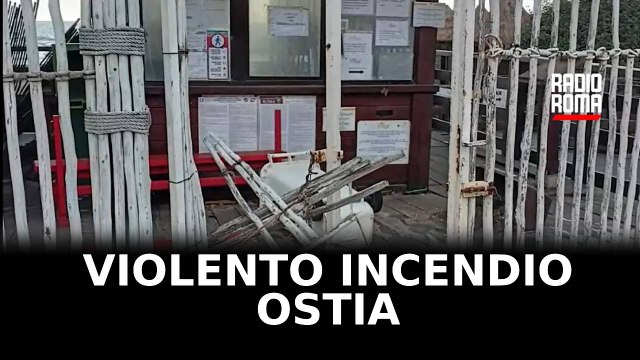 Ostia, incendio nella notte all’ex Faber Village