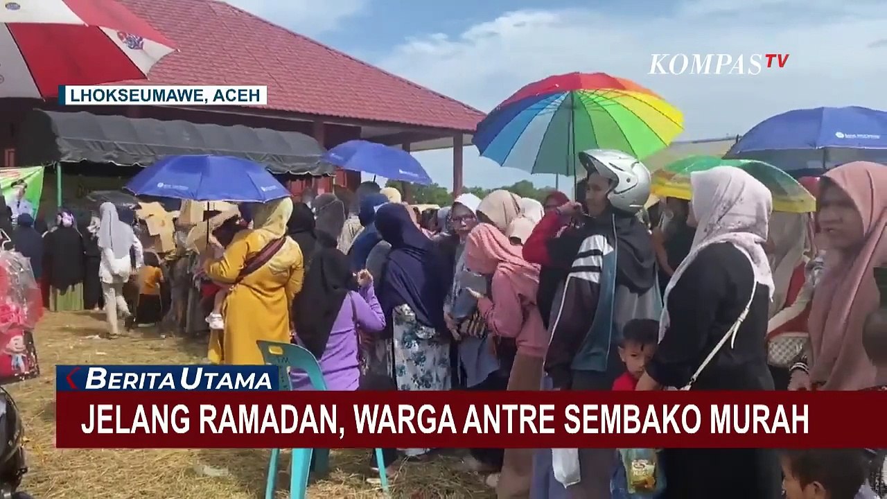 Jelang Ramadan, Warga di Lhokseumawe Antre Sembako Murah