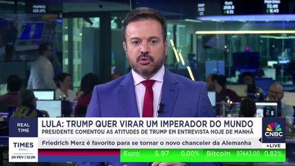 Lula critica Trump: "Quer tentar virar imperador do mundo"