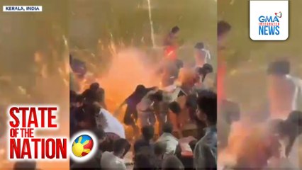 Mahigit 30, sugatan matapos tamaan ng paputok sa football match | SONA