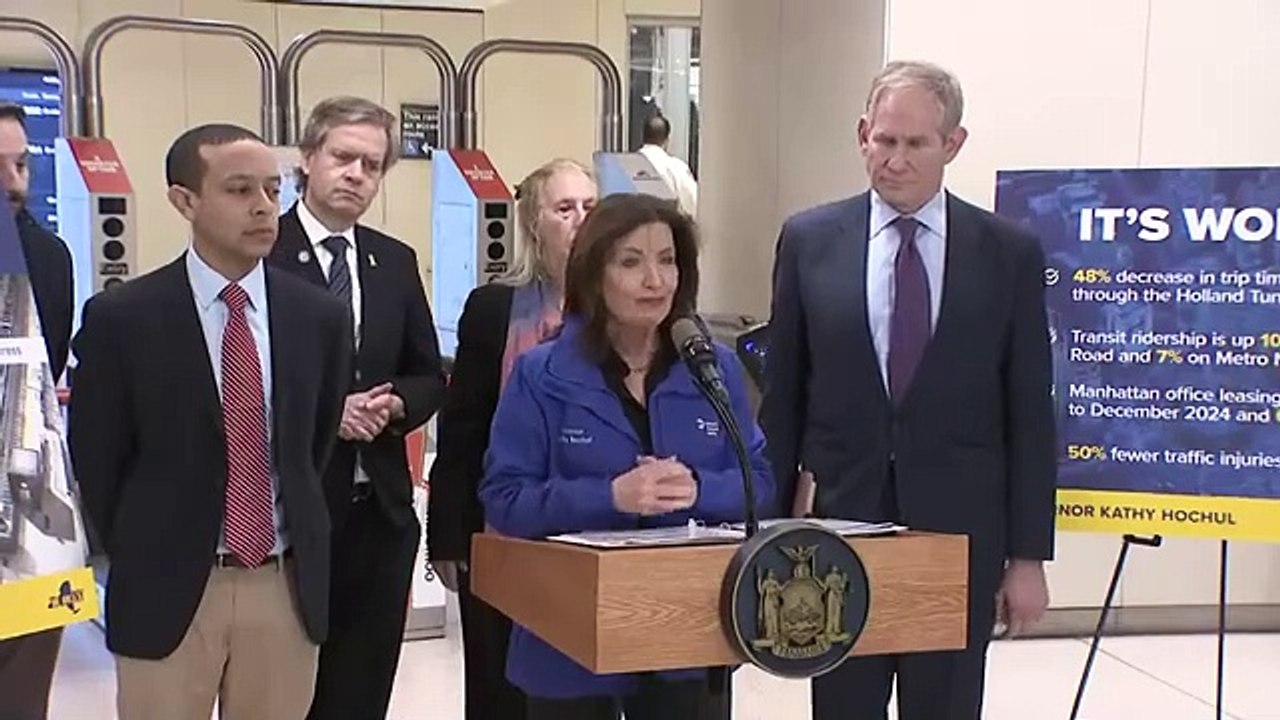 Gov. Kathy Hochul gives update on NYC congestion pricing | full video