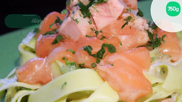 Tagliatelles aux deux saumons