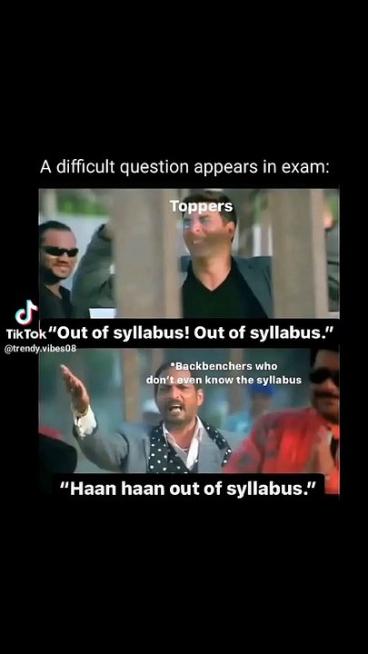 Back bencher and toppers😂😂😂