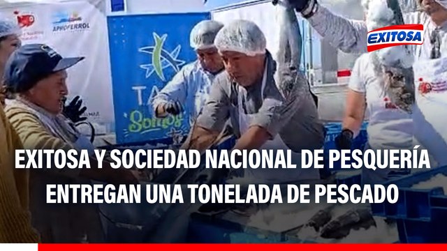 Exitosa y Sociedad Nacional de Pesquería entregan una tonelada de pescado a ollas comunes y comedores populares de Áncash