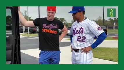 Juan Soto sorprende a Brett Baty con una yipeta