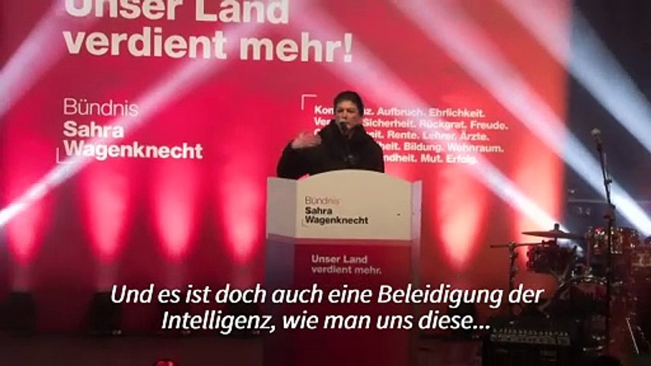 Wagenknecht: "Aufrüstung führt uns in einen Krieg"