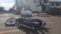 Acidente entre HB20 e moto deixa motociclista ferido no Cancelli