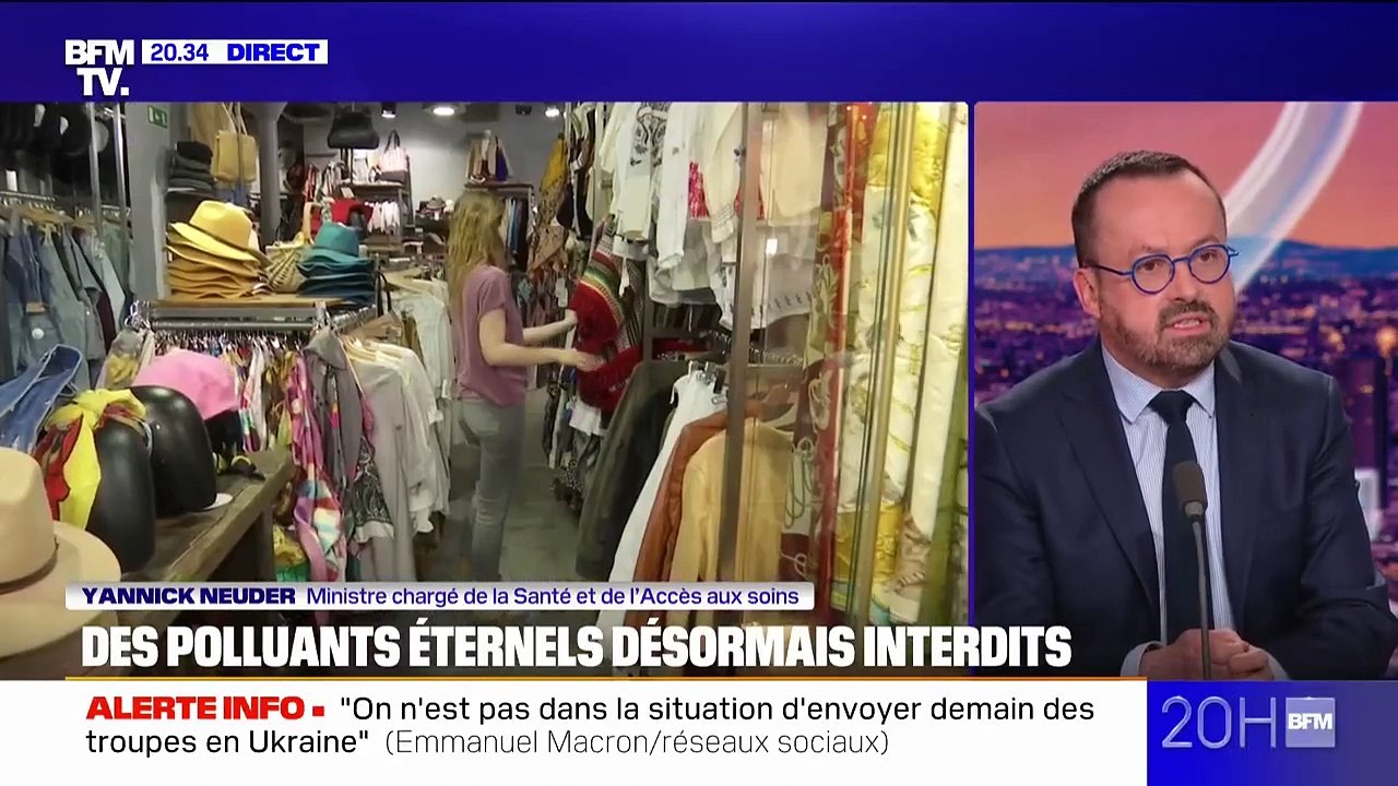 Polluants éternels: "Là où ce n'est pas possible de se passer de ces composés, il faut mettre un principe de pollueur/payeur", explique Yannick Neuder, ministre de la Santé