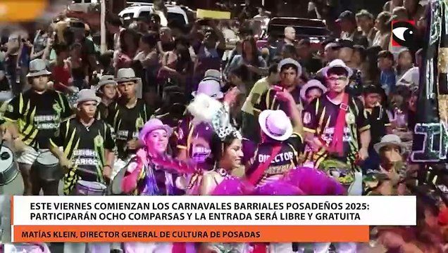 Este viernes comienzan los Carnavales Barriales Posadeños 2025: participarán ocho comparsas y la entrada será libre y gratuita