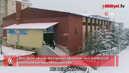 Karlı havada yürek ısıtan görüntüler: 'Çıkartayım mı sizi kar topu oynamaya?'