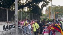 Así se encuentran las afueras de Parque Miranda previo al juego entre Venezuela y Argentina