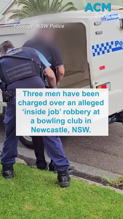 Three charged over 'inside job' armed robbery in Newcastle, NSW